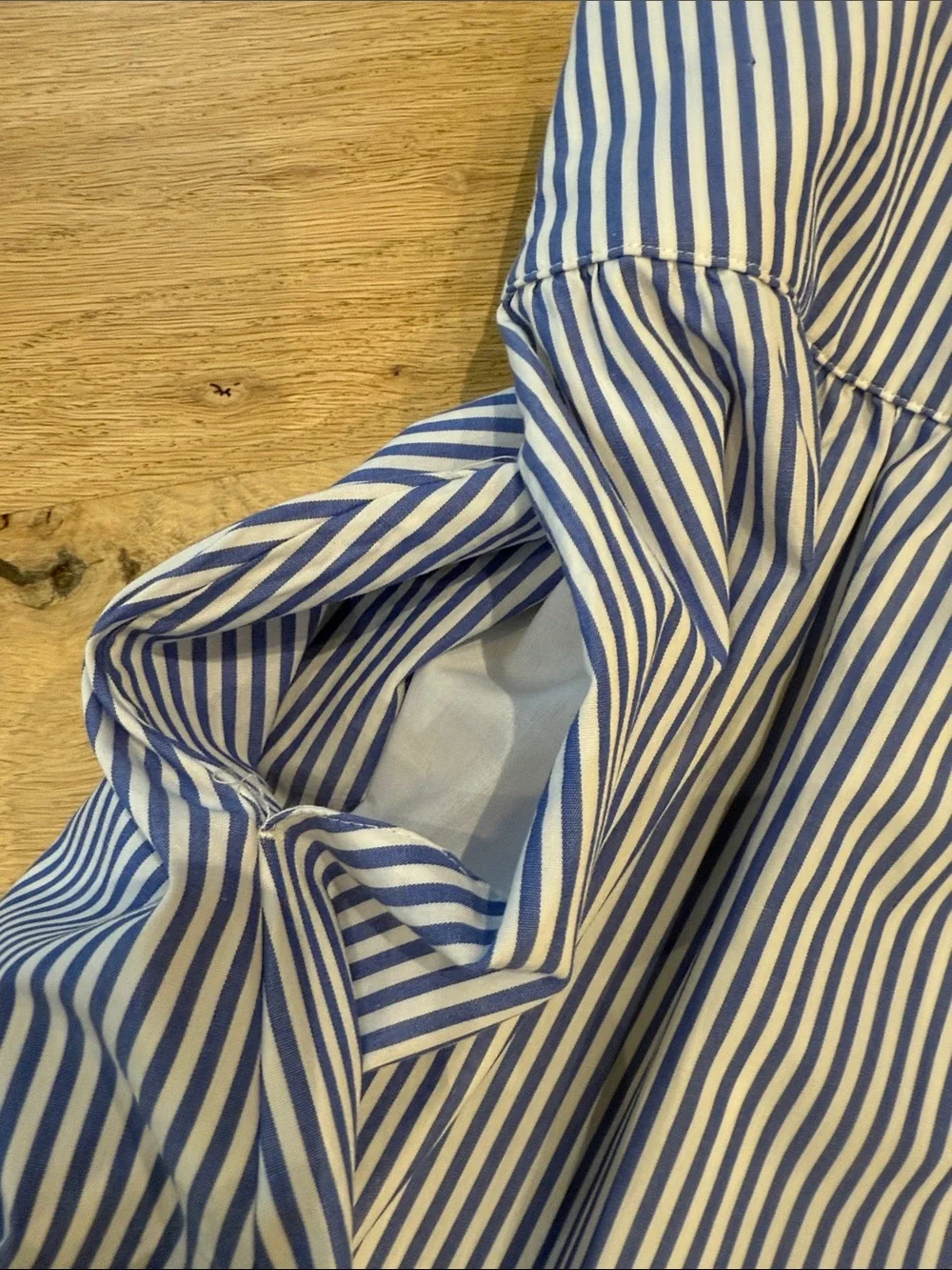 J Crew Striped Blue Bow-Waist Ruffle A-Line Skirt